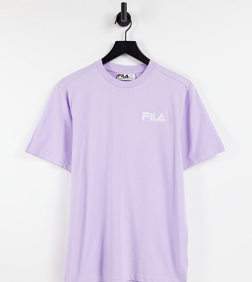 Fila - T-shirt met klein logo in pastel paars, exclusief bij ASOS