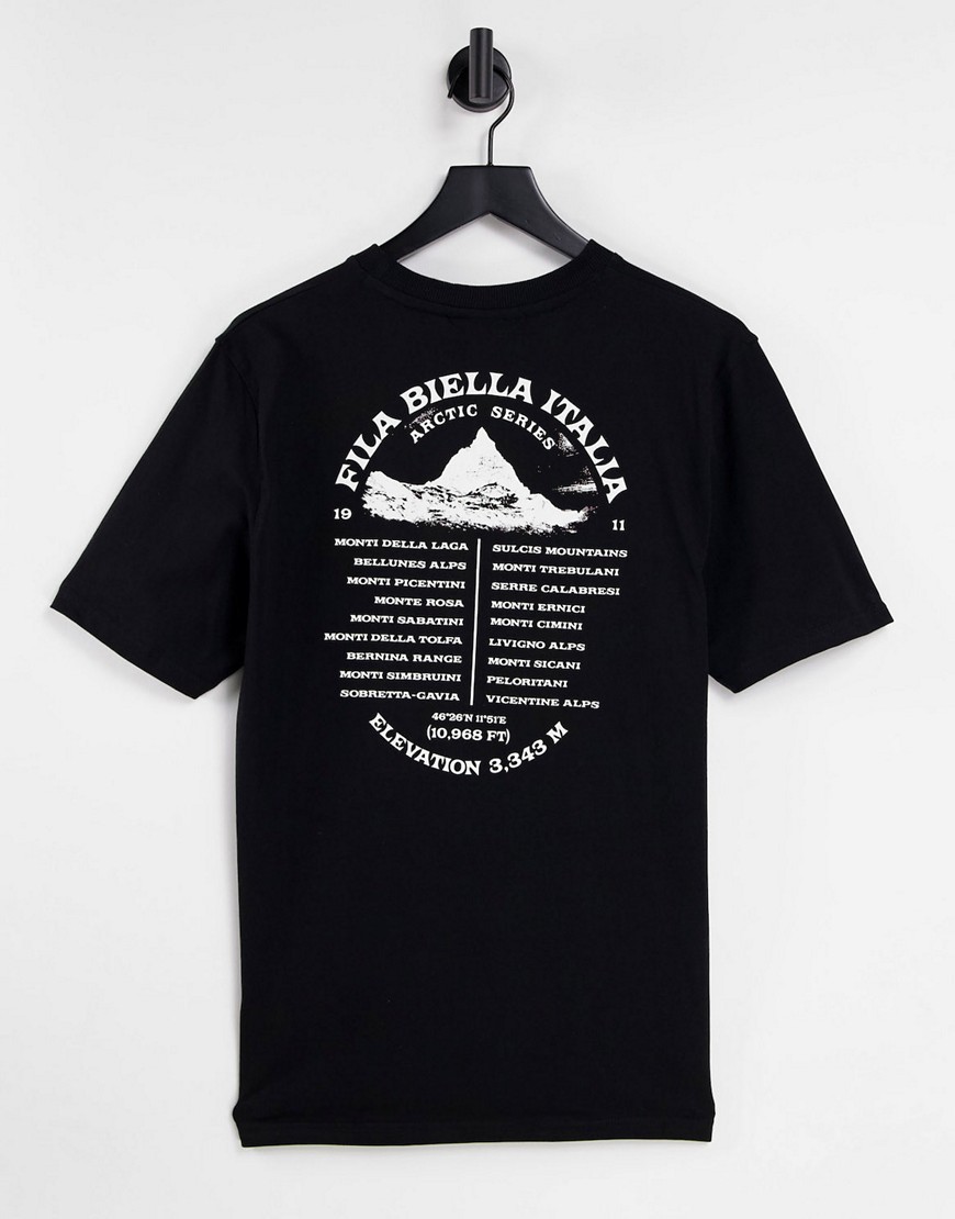 Fila T-shirt with back print in black