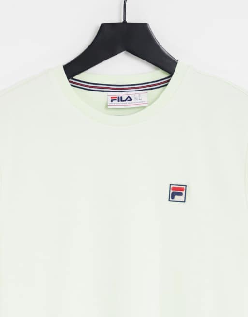 Fila striped T-shirt with branding white