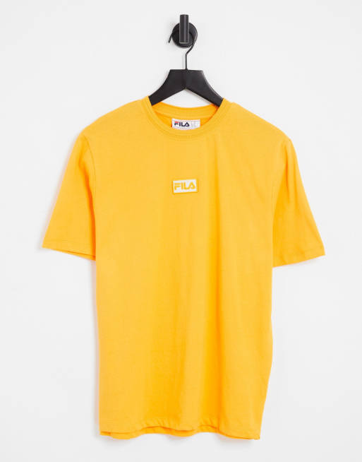 Yellow fila t deals shirt