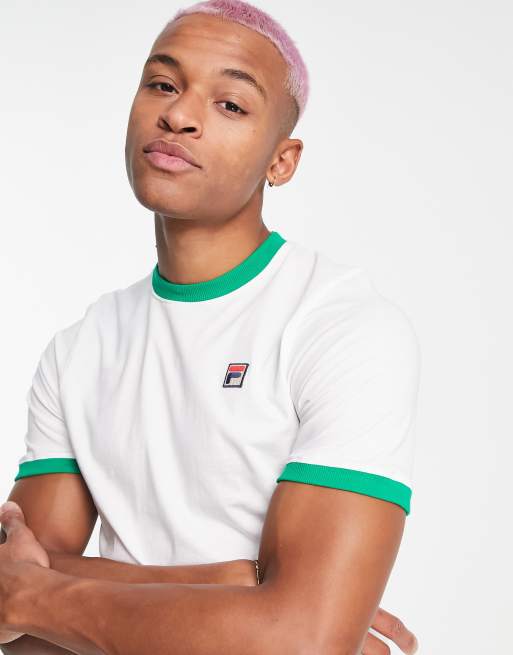 Ubetydelig Hvert år Ulykke Fila t-shirt with logo in white and green | ASOS