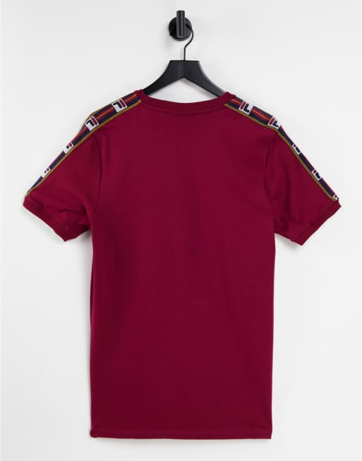 Burgundy fila shirt best sale