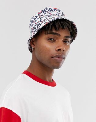 Shoptagr Fila Tayo All Over Print Bucket Hat In White By Fila