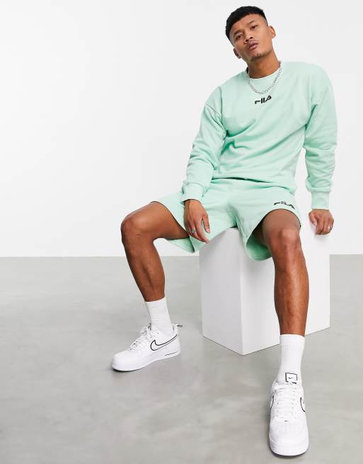 Fila Terrence chest logo sweatshirt in mint green