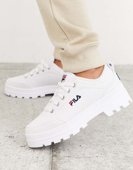 heden Zonnig Ik denk dat ik ziek ben Fila Theme canvas chunky sneakers in white | ASOS