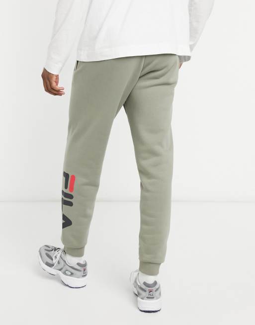 Fila – Todd – Beige avsmalnande mjukisbyxor med logga, 2 av 4