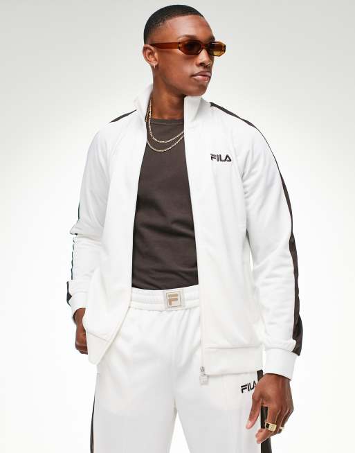 Fila track top with logo in white exclusive to ASOS