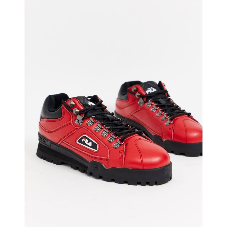 Fila trailblazer red on sale suede