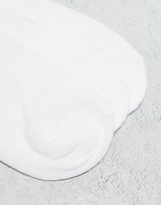 Fila unisex 3 pack crew socks in white and navy logo | ASOS