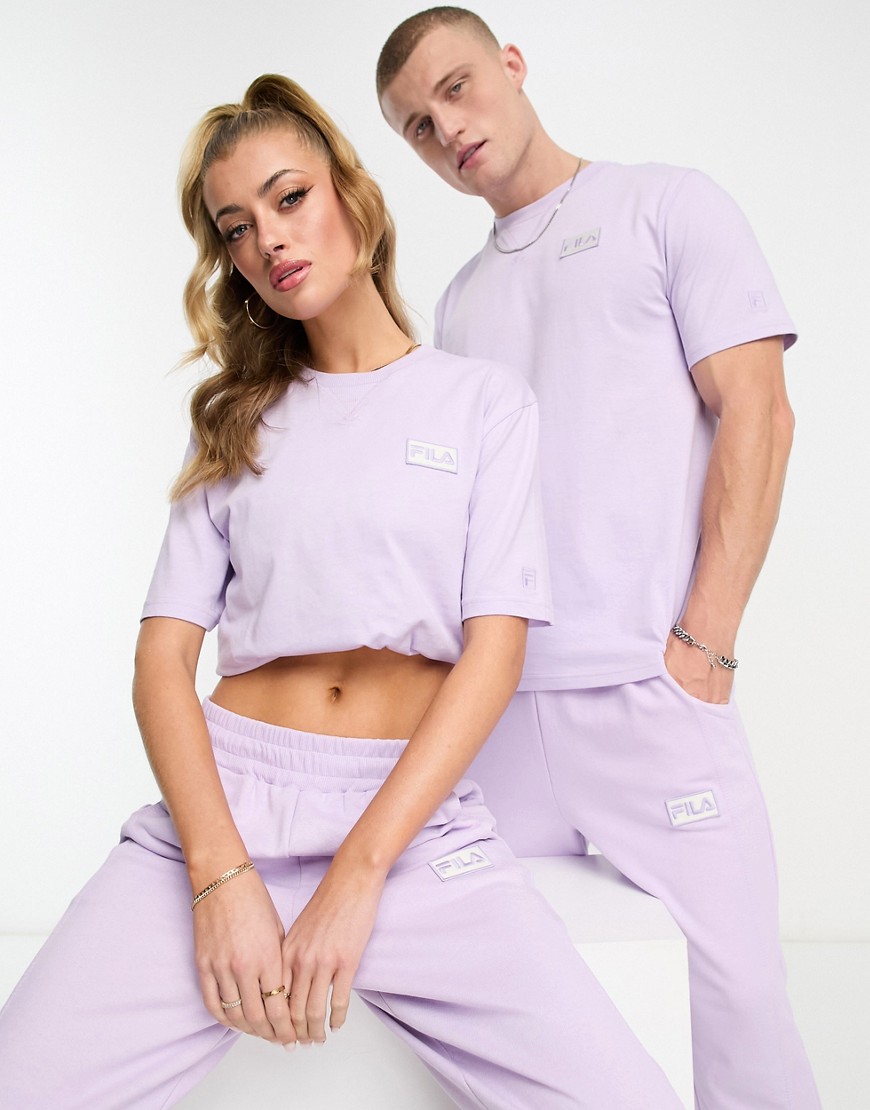 Fila unisex classics Benjamin t-shirt in lilac-Purple