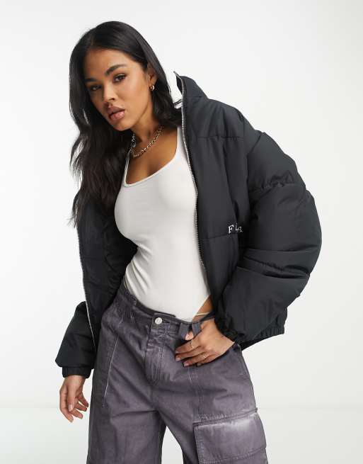 Black fila store puffer jacket