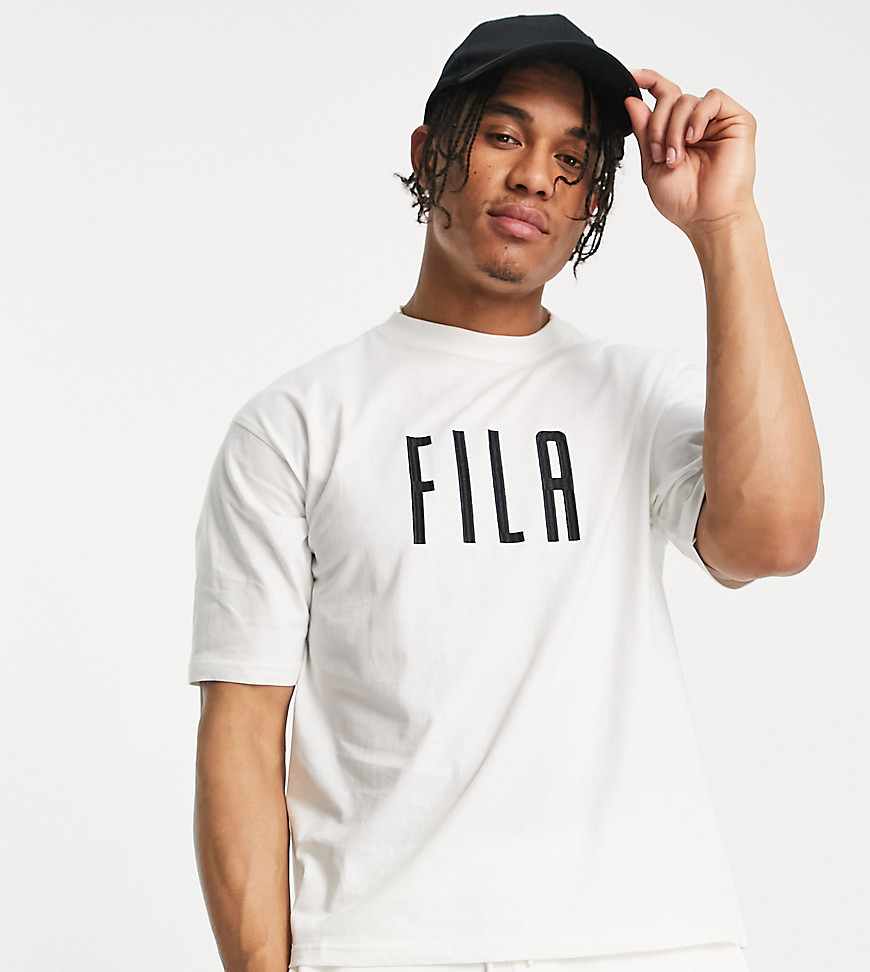 fila - unisex - heritage - råhvid t-shirt