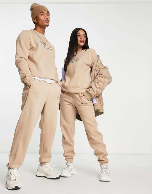 Fila Unisex heritage sweatshirt in beige ASOS