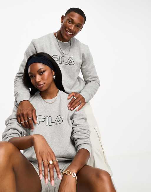 Losjes hond Verlichten Fila Unisex heritage sweatshirt in gray | ASOS