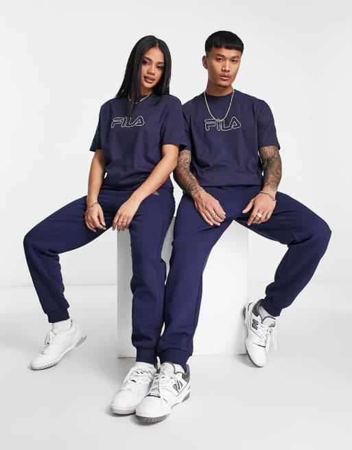 bleg nå Numerisk Fila Unisex heritage t-shirt in navy | ASOS