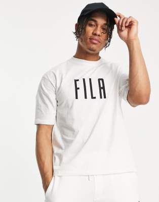 Fila Unisex Heritage T-shirt In Off White