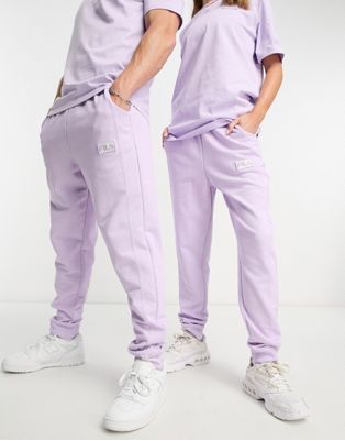 Fila unisex tracksuit with seam detail in lilac