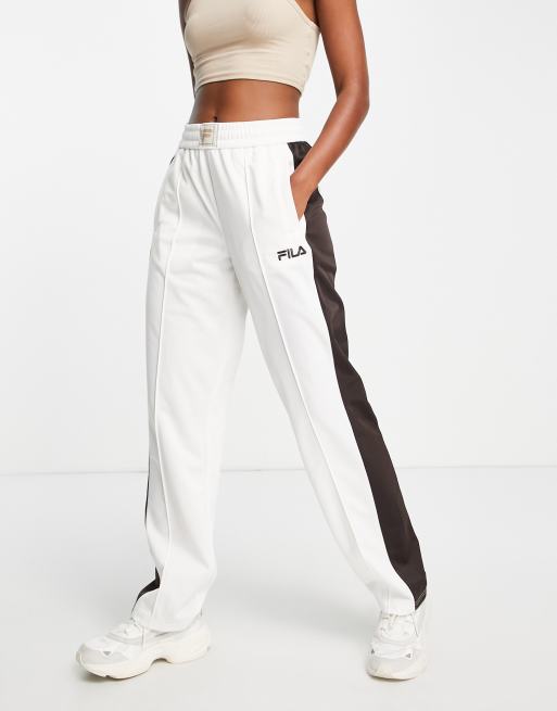 Fila tracksuit bottoms with logo in cream - exclusive to ASOS