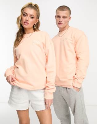 Fila Unisex Trev Sweatshirt With Seam Detail In Apricot-orange