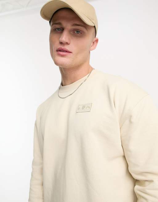 Fila unisex Trev sweatshirt with seam detail in oatmeal