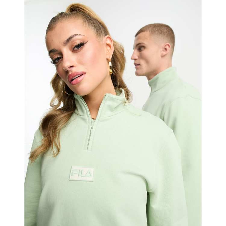 Fila unisex Tuss 1 4 zip fleece in green