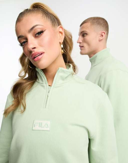 Fila Unisex – Tuss – Zielony polar z suwakiem pod szyją
