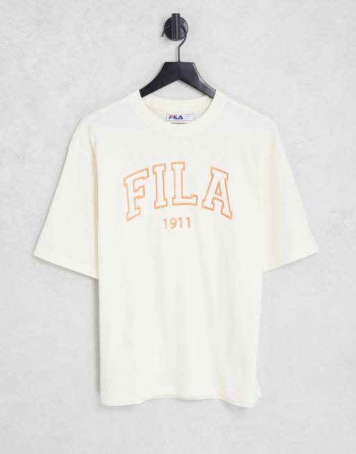 Fila varsity T shirt in white