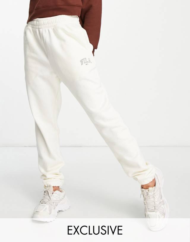 Fila Varsity unisex sweatpants in ecru