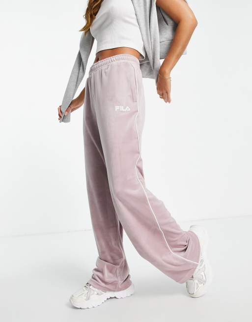 Fila velour joggers in purple ASOS