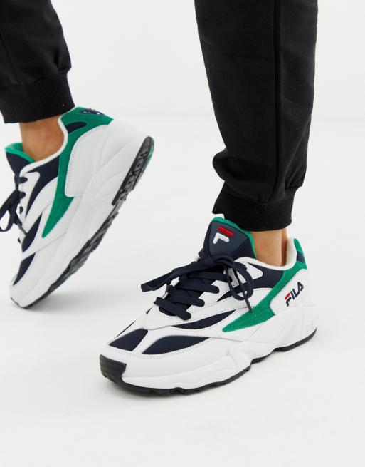Fila – Venom – Sneaker in Weiß-Grün und Navy Fila – Venom – Sneaker in Weiß-Grün und Navy