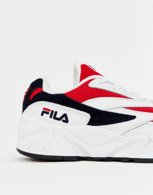 scarpe fila rosse e blu