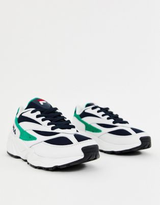 Sneakers bianche, verdi e blu navy - Venom - Bianco - Fila - donna