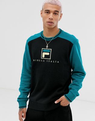 Fila Ventura - Grafische sweater in zwart