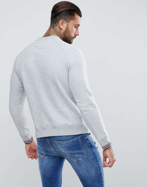 kleinem grau Sweatshirt Schriftzug Fila Graues mit Vintage IwxSxT64