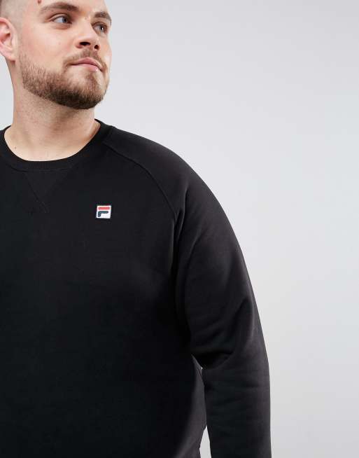Fila Vintage PLUS Sweatshirt With Small Logo In Black ASOS