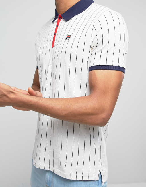 Fila pinstripe polo hot sale