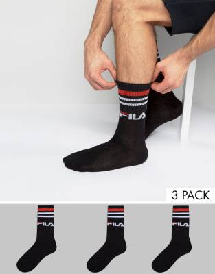 fila socks black