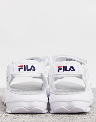 fila disruptor sandal white