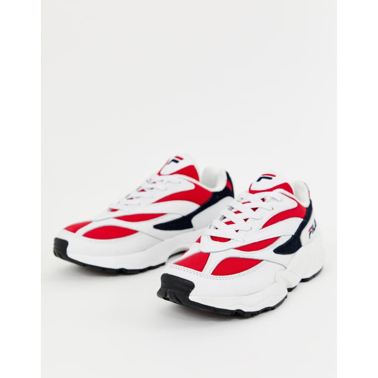 Fila venom hot sale white red