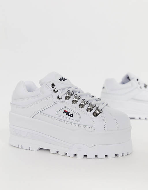 Fila White Trailblazer Wedge Sneakers | ASOS