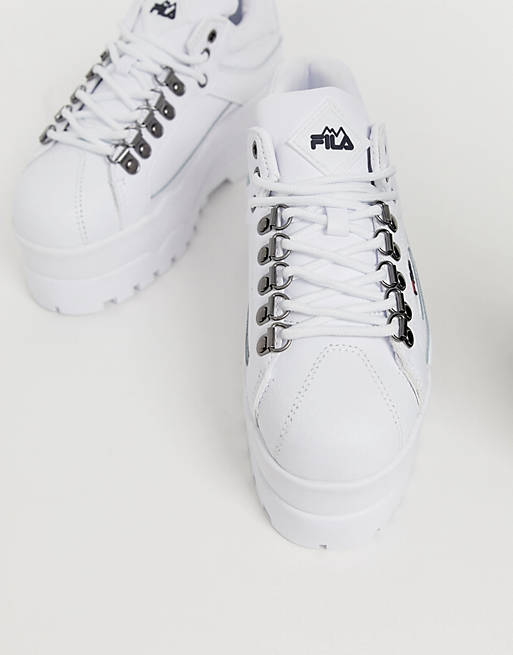 Fila White Trailblazer Wedge Sneakers | ASOS