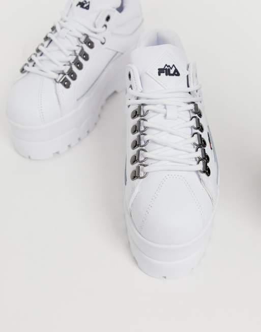 Fila trailblazer wedge deals platform sneaker in white