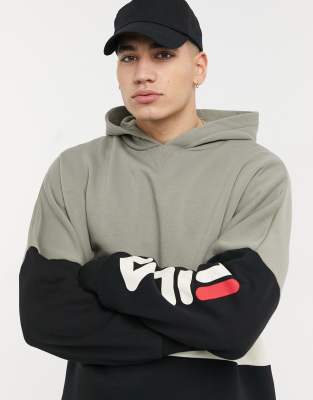 fila colour block hoodie