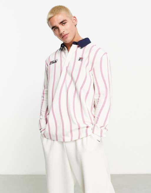 White and pink store fila shirt