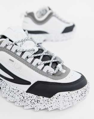 scarpe fila disruptor nere e bianche