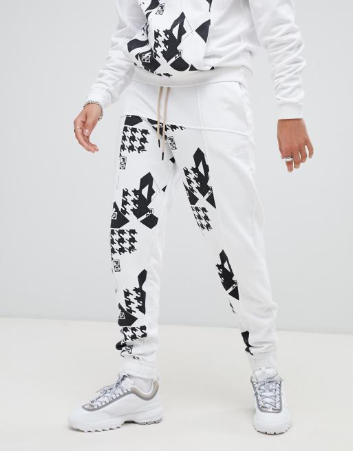 Fila x Liam Hodges Printed Panel Sweatpants In White | ASOS
