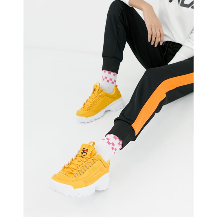 Fila disruptor best sale ii premium yellow