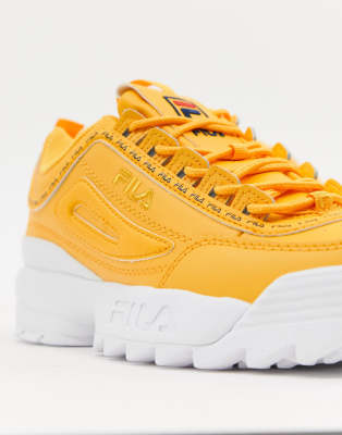 fila yellow taped logo disruptor 2 premium trainers