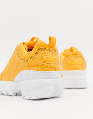 fila yellow taped logo disruptor 2 premium trainers