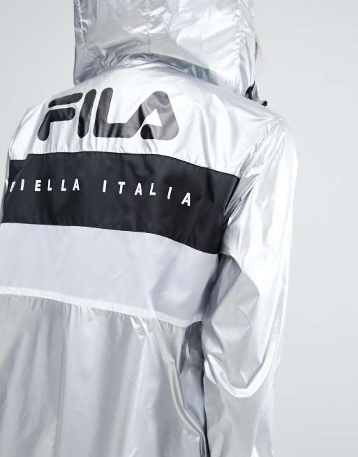 Fila Zip Through Metallic Hooded Jacket